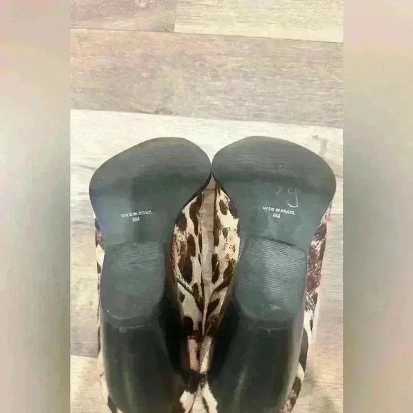 MATISSE ANTHROPOLOGIE WOMEN'S GOLDEN GATE LEOPARD Ankle Boots Leather Size 8M - Picture 5 of 8